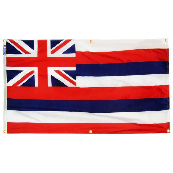 Hawaii Flag with Grommets Along the Edges for Wall Hanging - Tampa Home & Garden Store
