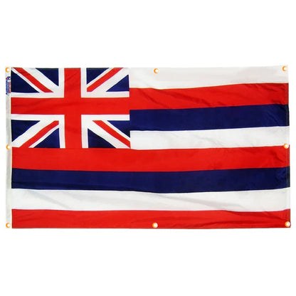 Hawaii Flag with Grommets Along the Edges for Wall Hanging - Tampa Home & Garden Store