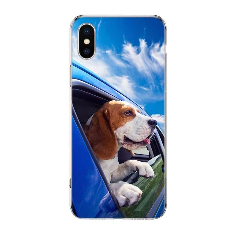 Beagle dog phone case by Stevvex with blue car window background on Tampa Home & Garden Store