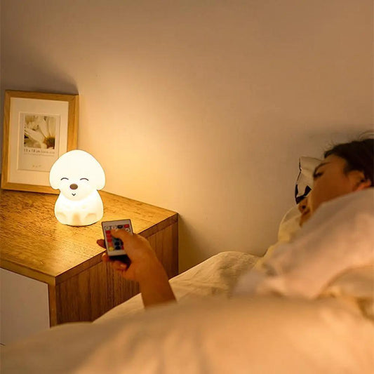 Dog LED night light puppy with remote, touch sensor color options Stevvex on Tampa Home & Garden Store