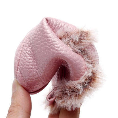 Baby PU Boots pink with faux fur trim for first walkers soft sole Stevvex on Tampa Home & Garden Store