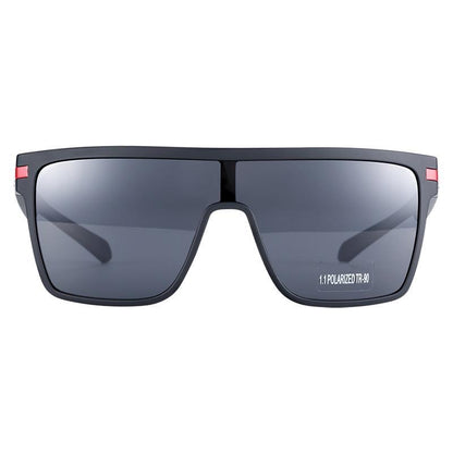 Oversized square polarized sunglasses by Stevvex with black frame and dark lenses UV400 on Tampa Home & Garden Store