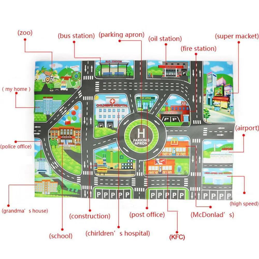 Traffic Road Play Mat for Cars and Kids Rug