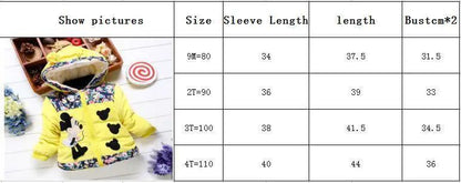 Lux Hooded Cotton Jacket for Baby Girls in Winter