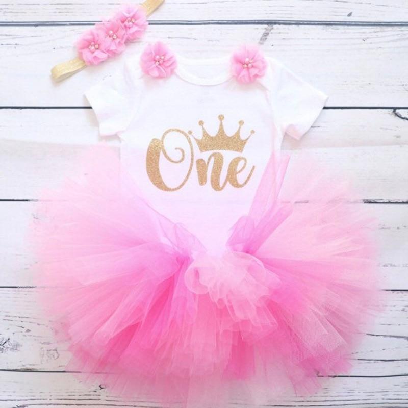 Unicorn tutu dress for newborn girl with white top and pink tutu, pink flower headband on Tampa Home & Garden Store
