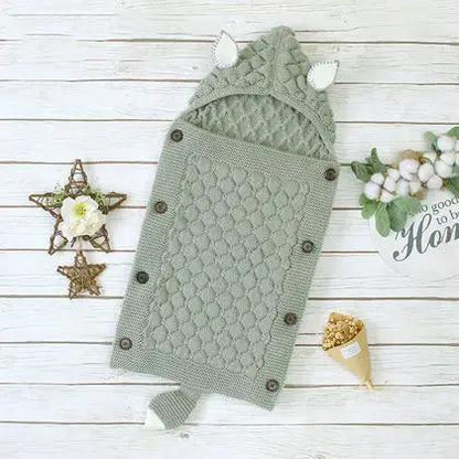 Stevvex Knitted Newborn Baby Blanket and Swaddle