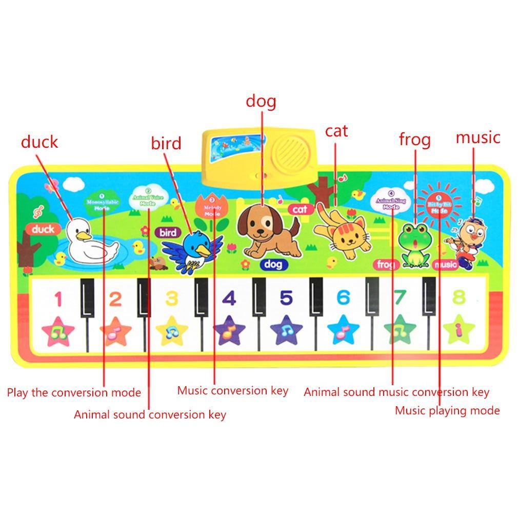 Baby English Musical Piano Play Carpet by Stevvex colorful numbered keys on Tampa Home & Garden Store