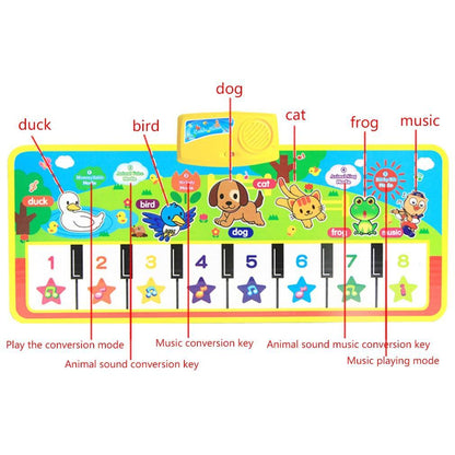 Baby English Musical Piano Play Carpet by Stevvex colorful numbered keys on Tampa Home & Garden Store