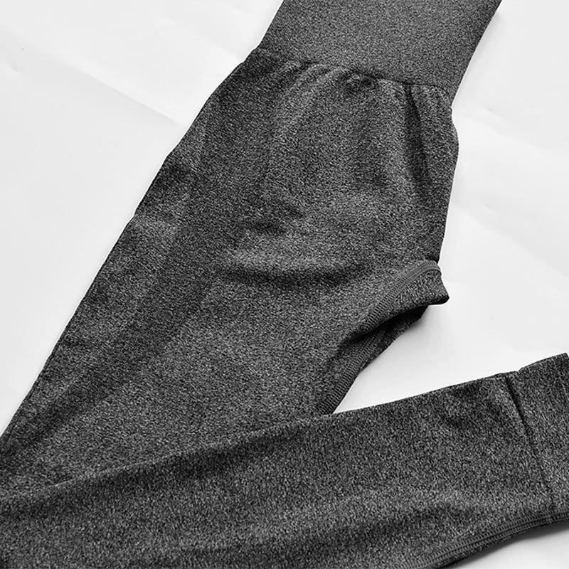Stevvex seamless leggings for women, charcoal grey knit, high waist for workouts on Tampa Home & Garden Store