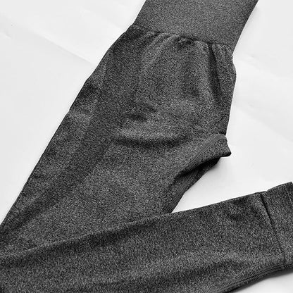 Stevvex seamless leggings for women, charcoal grey knit, high waist for workouts on Tampa Home & Garden Store
