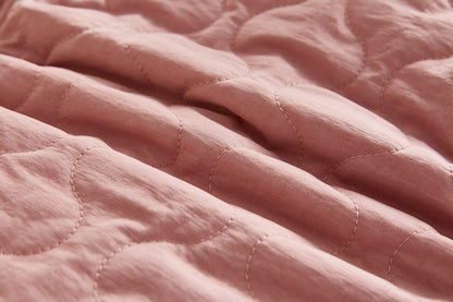 Pink quilted cotton fabric with circular stitch pattern for baby jumpsuits Stevvex on Tampa Home & Garden Store