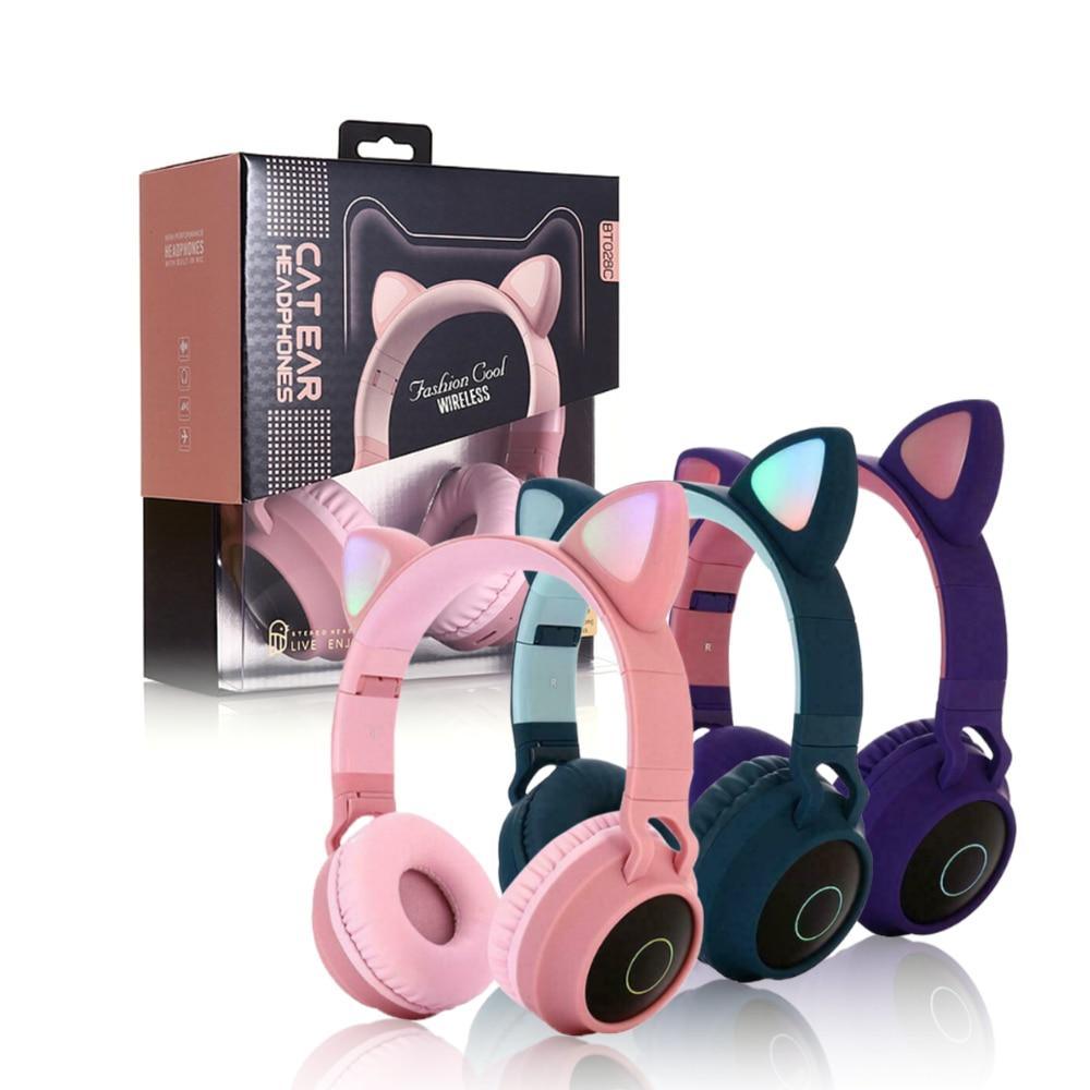 On-ear headphones Stevvex kids wireless cat-ear 4-color set with mic on Tampa Home Garden on Tampa Home & Garden Store