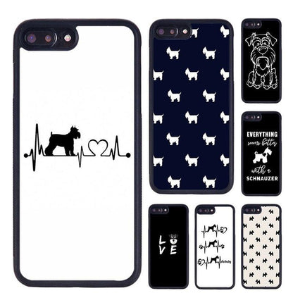 Stevvex dog phone case with white ECG dog graphic and navy dog print for iPhone/Samsung on Tampa Home & Garden Store