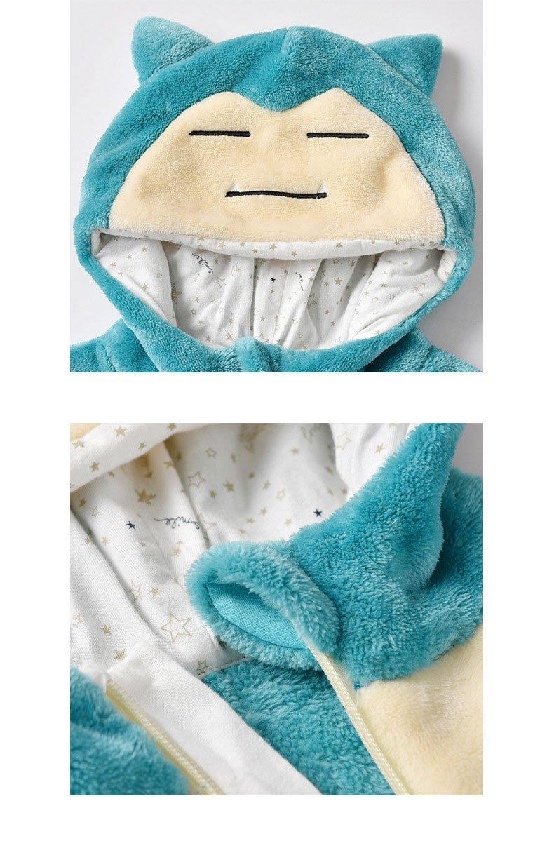 Stevvex blue plush baby cosplay jumpsuit with hooded face design and star-lined interior on Tampa Home & Garden Store