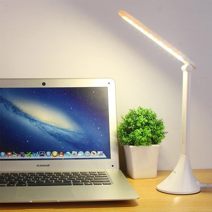 Stevvex LED touch table lamp white foldable USB-powered dimming desk lamp on Tampa Home & Garden Store
