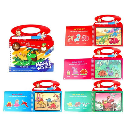 Stevvex Montessori coloring book with reusable magic pen; 6 colorful dinosaur pages on Tampa Home & Garden Store