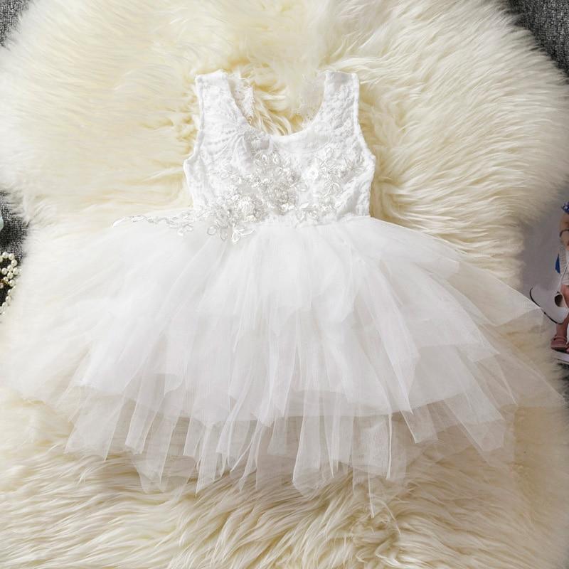 Stevvex white lace toddler dress with layered tulle skirt for girls 1-6 years on Tampa Home & Garden Store