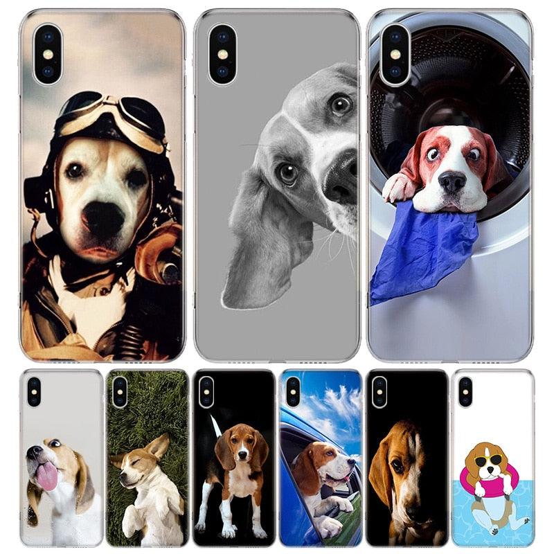 Beagle dog phone case set, 9 Stevvex hard shells with beagle prints for iPhone on Tampa Home & Garden Store