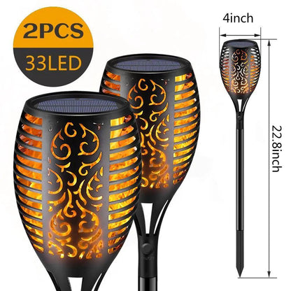 Led Solar Flame Torch for Yard and Garden Pathway