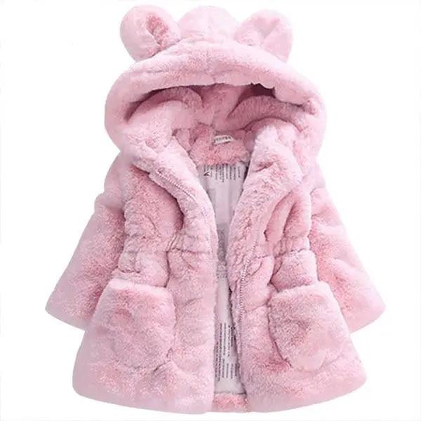 Winter Baby Girls Hooded Fleece Coat with Ears