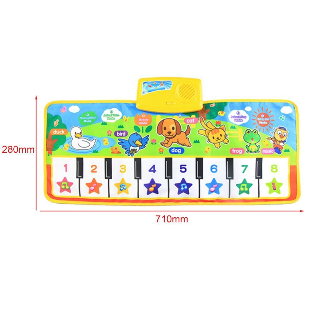 Baby English Musical Piano Carpet play mat by Stevvex with colorful animals and numbered keys on Tampa Home & Garden Store