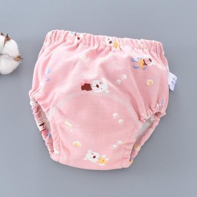 Stevvex pink baby training pants cloth diaper with 6-layer gauze cover, breathable reusable nappies on Tampa Home & Garden Store