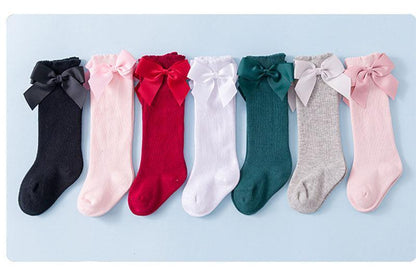 Stevvex baby girls knee socks set, soft cotton lace bows, 8-pack assorted colors on Tampa Home & Garden Store