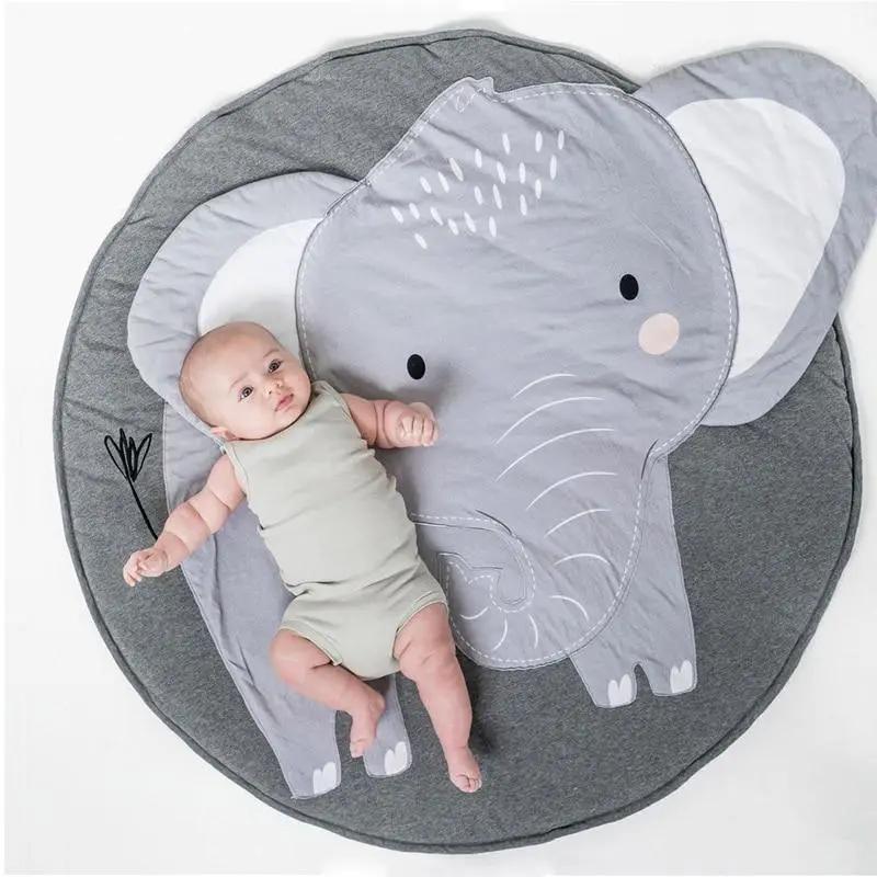 Cartoon Animals Baby Play Mat Round Pad for Kids