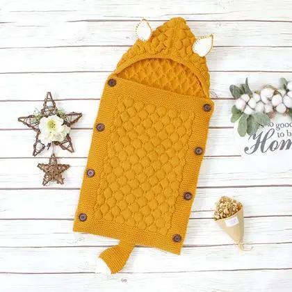 Stevvex Knitted Newborn Baby Blanket and Swaddle