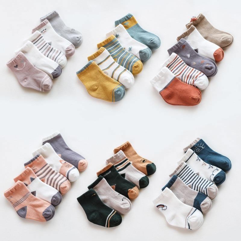 Stevvex 5-pair newborn baby socks set in assorted pastel colors cotton on Tampa Home & Garden Store