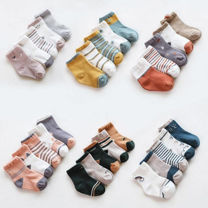 Stevvex 5-pair newborn baby socks set in assorted pastel colors cotton on Tampa Home & Garden Store