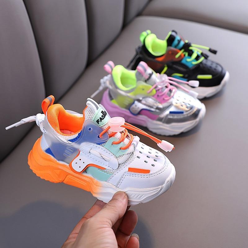 Stevvex baby toddler sneakers 5 colorful non-slip breathable shoes white orange pastel pair on Tampa Home & Garden Store