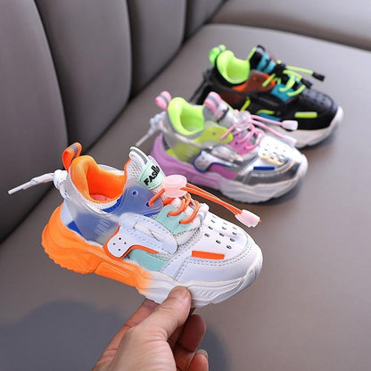 Stevvex baby toddler sneakers 5 colorful non-slip breathable shoes white orange pastel pair on Tampa Home & Garden Store