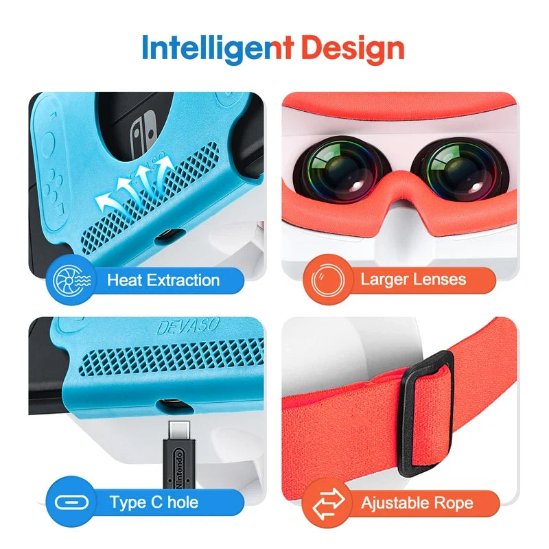 Nintendo Switch Labo VR glasses by FLIPSTYLEZLLC with heat extraction and larger lenses on Tampa Home & Garden Store