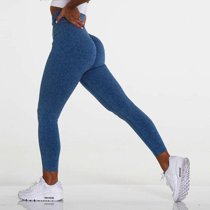 Stevvex blue seamless leggings for women high-waist gym wear with lift, 1 pair on Tampa Home & Garden Store