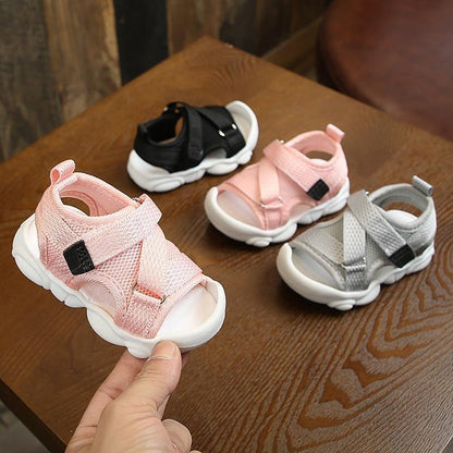 Stevvex baby canvas sandals 4-pack unisex toddlers in pink gray black on Tampa Home & Garden Store