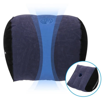 Inflatable wedge pillow by UpTrend Deals; navy blue with black sides, adjustable support cushion on Tampa Home & Garden Store