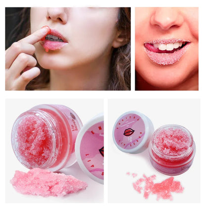 ENVISHA Sugar Lip Scrub Cream mint pink sugar exfoliant lip care by Silcy Skin on Tampa Home & Garden Store