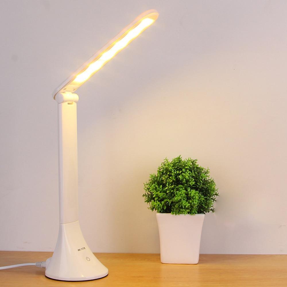 Stevvex LED touch table lamp foldable white USB powered desk light on Tampa Home & Garden Store