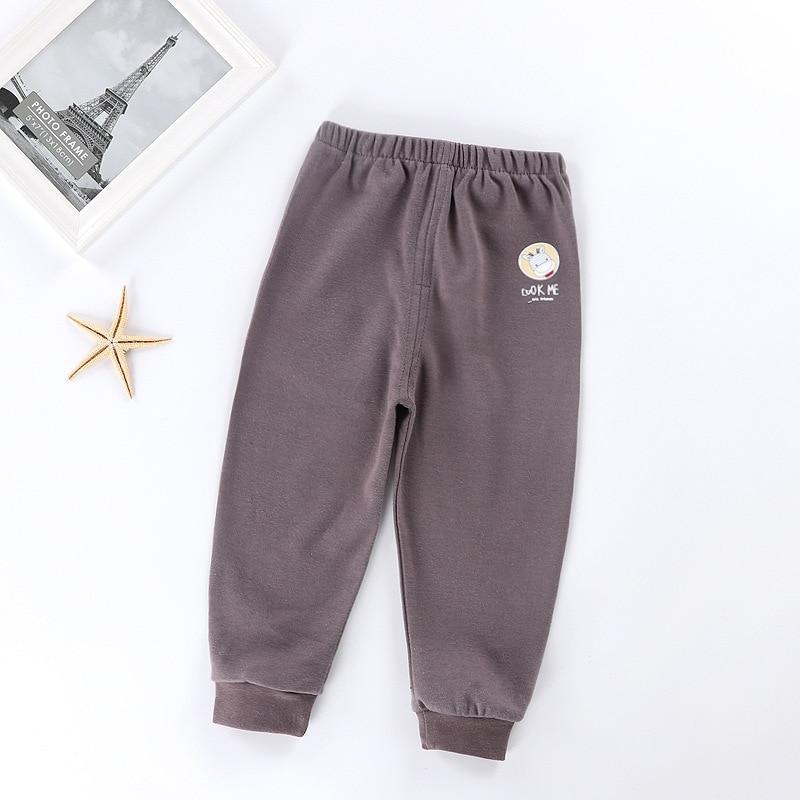 Baby winter pants trousers in gray cotton with elastic waist and cuffed ankles by Stevvex on Tampa Home & Garden Store