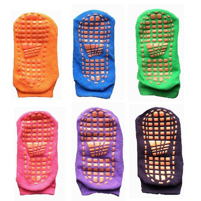 Cotton baby non-slip boat socks with rubber grips, 6-pair assorted colors by Stevvex on Tampa Home & Garden Store