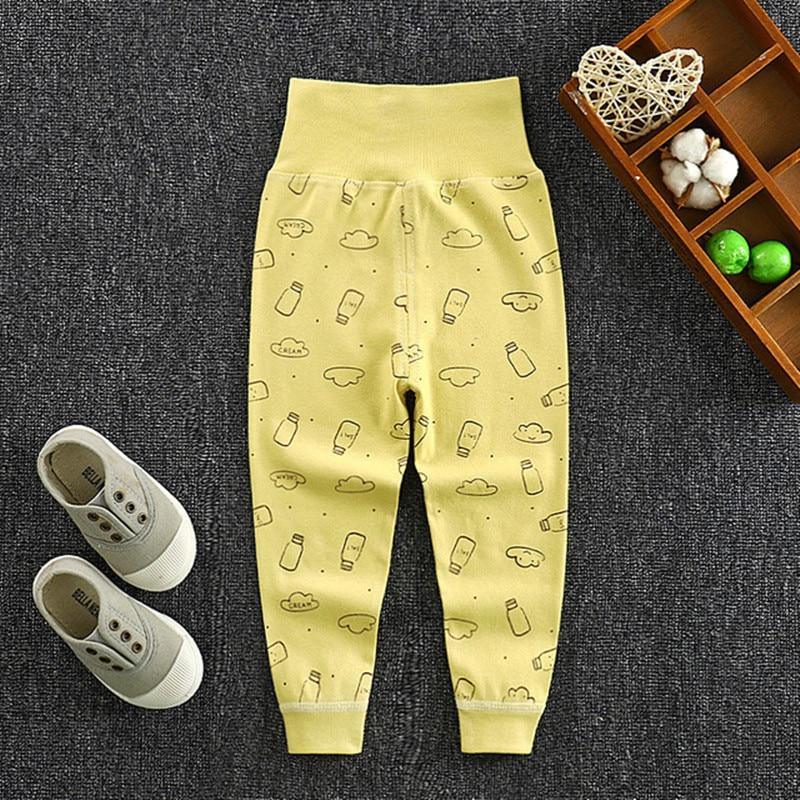Baby pants long trousers yellow cotton Stevvex with bottle and cloud print on Tampa Home & Garden Store