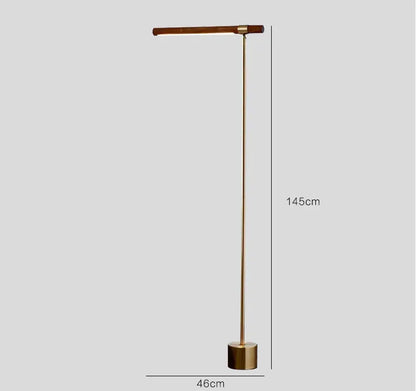 DecorBites Linear Wood LED Floor Lamp Modern Loft