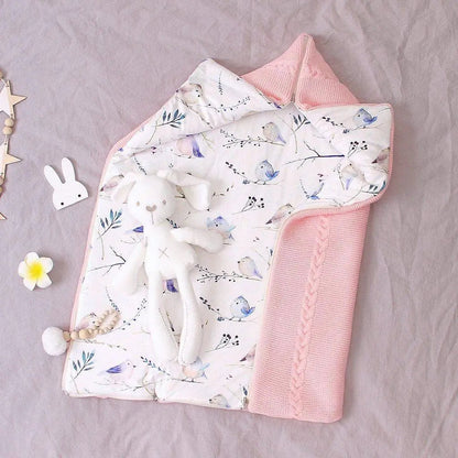 Newborn Baby Knit Sleep Bag and Swaddle Blanket