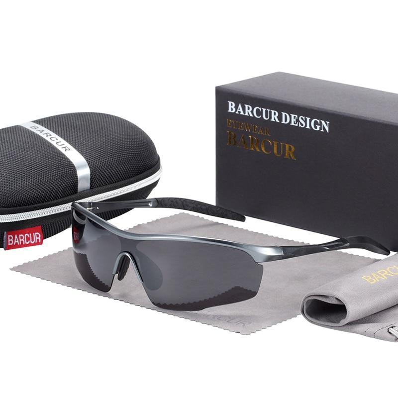 Stevvex polarized sunglasses with gray lenses and aluminum frame UV400 protection with case on Tampa Home & Garden Store