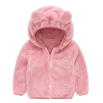 Winter Baby Girls Hooded Fleece Coat with Ears