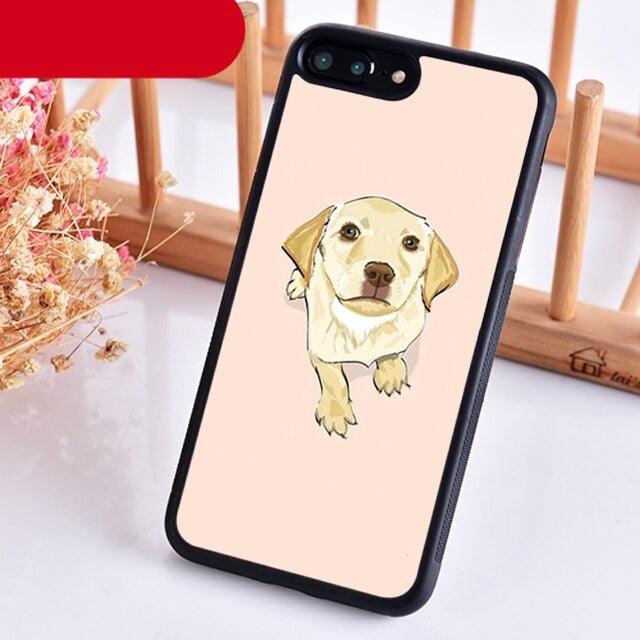 iPhone case Stevvex Golden Retriever pink-beige liquid silicone with black bumper protective on Tampa Home & Garden Store