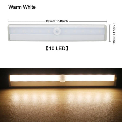 Stevvex 10 LED PIR motion sensor cabinet light warm white for cupboards and wardrobes on Tampa Home & Garden Store