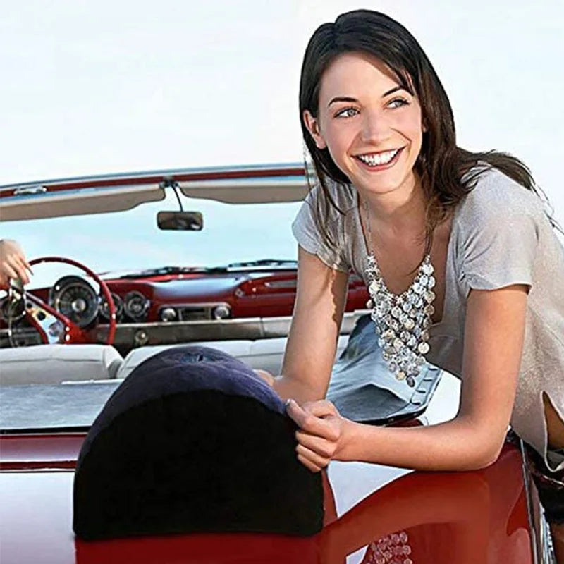 UpTrend Deals Inflatable Wedge Pillow – Adjustable Support Cushion, black wedge on a red car on Tampa Home & Garden Store