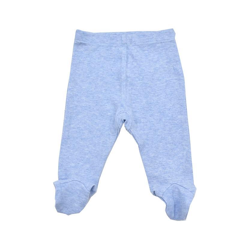 Baby footed trousers light blue cotton unisex infant pants 0-18 months Stevvex on Tampa Home & Garden Store
